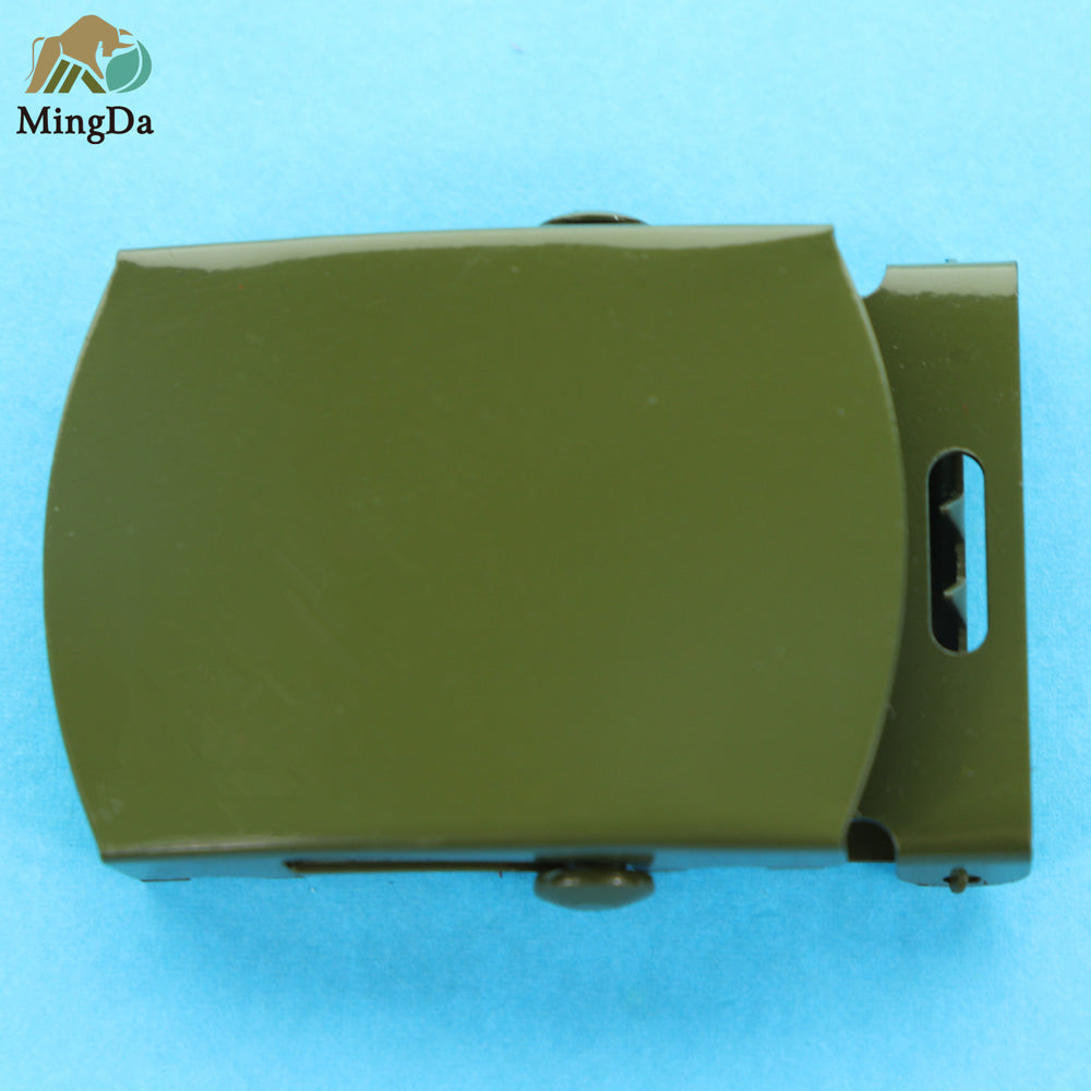 Military Belt Buckle With Black Paint Spray Finish