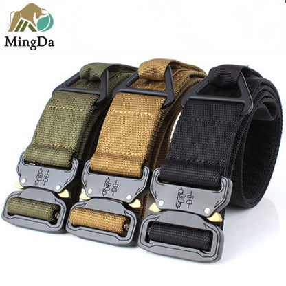 Nylon Belt With Cobra Buckle And Tri-Gilde